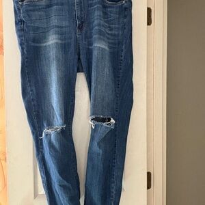 Blue Distressed Women's Jeans